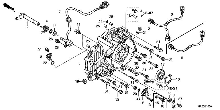 REAR CRANKCASE COVER