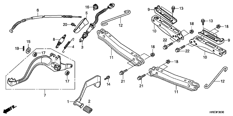 PEDAL/FOOTPEG/FOOTREST