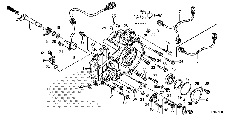 REAR CRANKCASE COVER