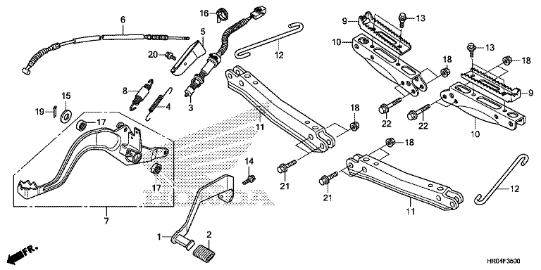 PEDAL/FOOTPEG/FOOTREST