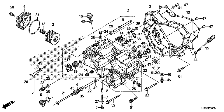 FRONT CRANKCASE COVER (TRX420FA1/FA2)