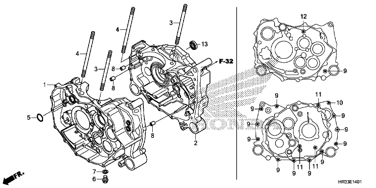 CRANKCASE (TRX420FE1/FM1/FM2/TE1/TM1)
