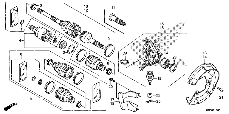 FRONT KNUCKLE/FRONT DRIVE SHAFT
