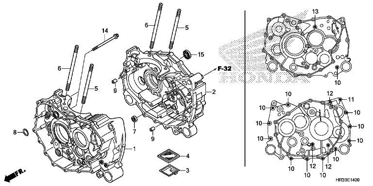 CRANKCASE (TRX420FA1/FA2)