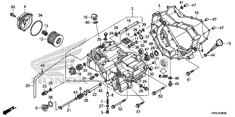 FRONT CRANKCASE COVER (TRX420FA1/FA2)