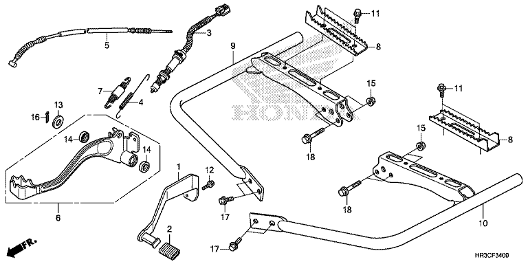 PEDAL/FOOTPEG/FOOTREST