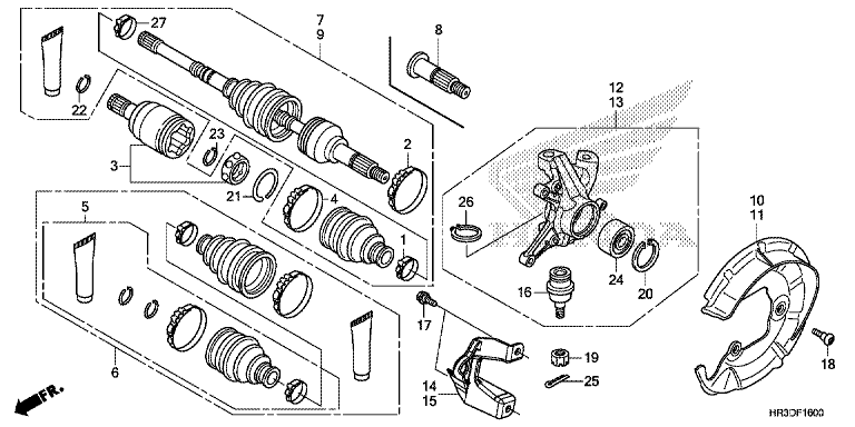 FRONT KNUCKLE/FRONT DRIVE SHAFT