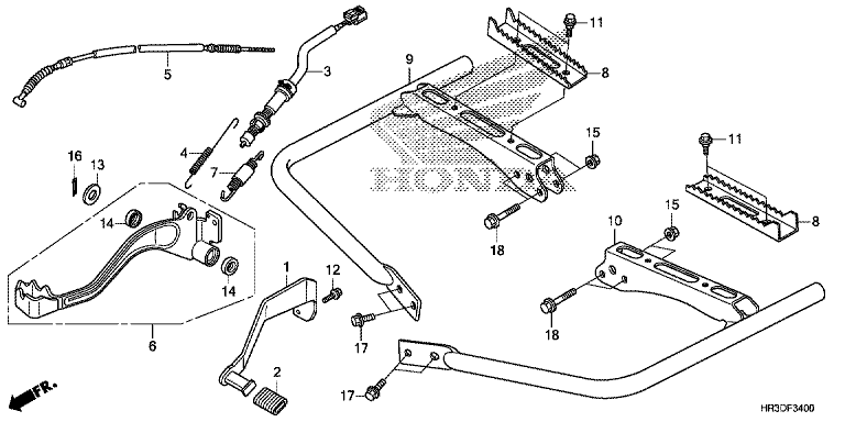 PEDAL/FOOTPEG/FOOTREST
