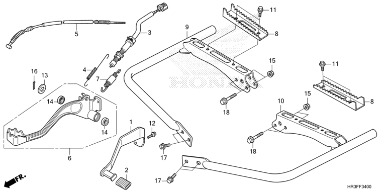 PEDAL/FOOTPEG/FOOTREST