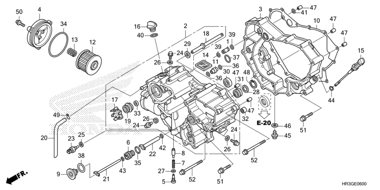 FRONT CRANKCASE COVER (TRX420FA1/FA2)