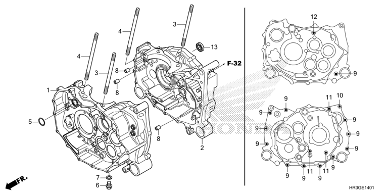 CRANKCASE (TRX420FE1/FM1/FM2/TE1/TM1)