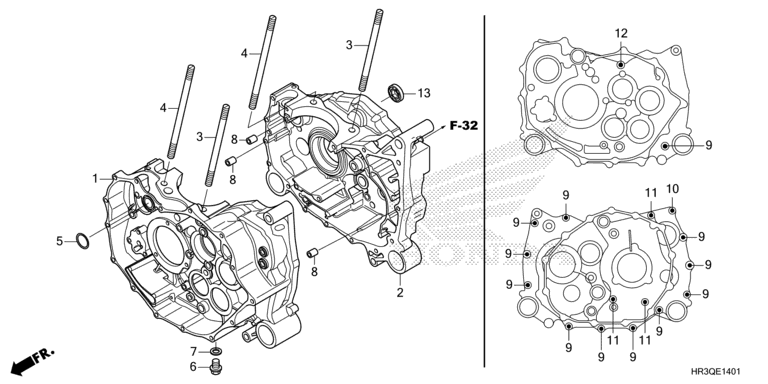 CRANKCASE (TRX420FE1/FM1/FM2/TE1/TM1)