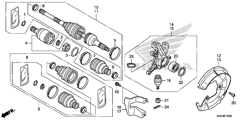 FRONT KNUCKLE/FRONT DRIVE SHAFT