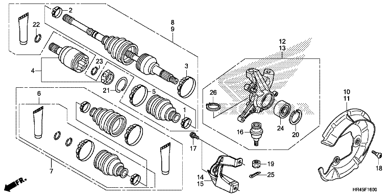FRONT KNUCKLE/FRONT DRIVE SHAFT