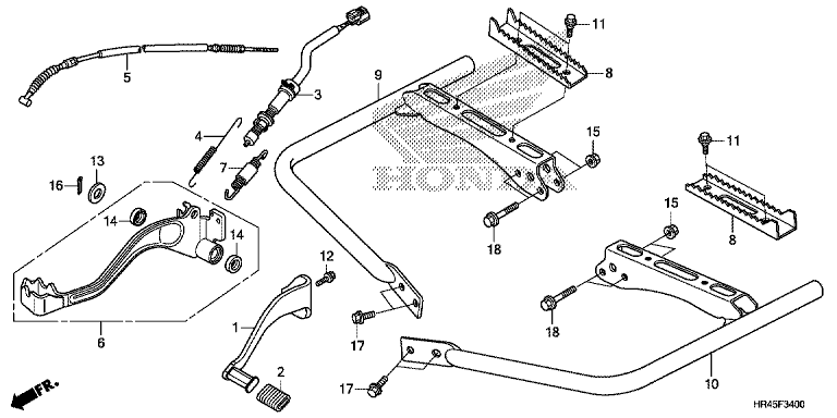 PEDAL/FOOTPEG/FOOTREST