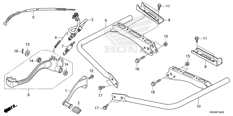 PEDAL/FOOTPEG/FOOTREST