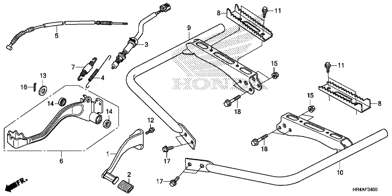 PEDAL/FOOTPEG/FOOTREST