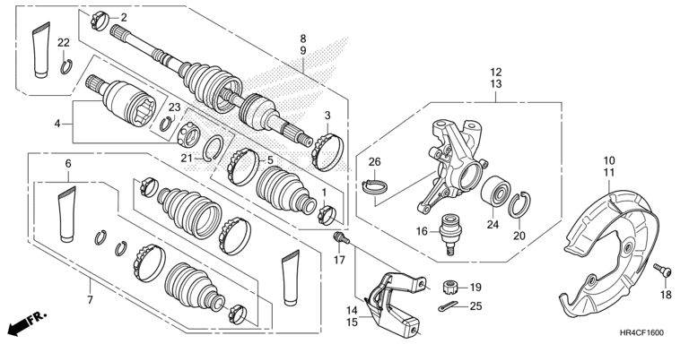 FRONT KNUCKLE/FRONT DRIVESHAFT
