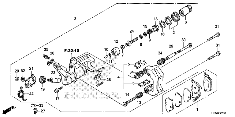 REAR BRAKE CALIPER
