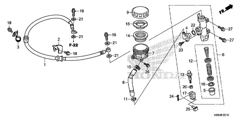 REAR BRAKE MASTER CYLINDER