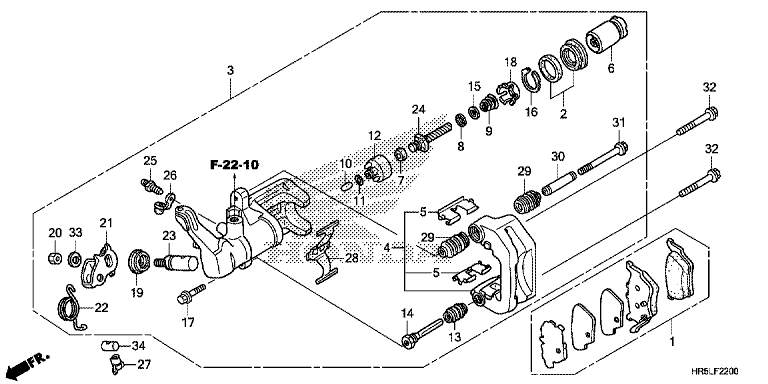 REAR BRAKE CALIPER