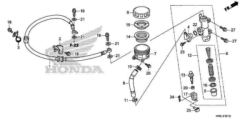REAR BRAKE MASTER CYLINDER