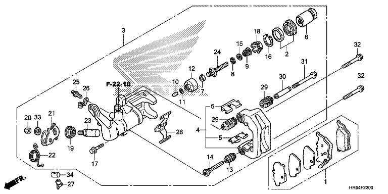 REAR BRAKE CALIPER