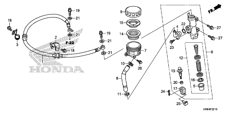REAR BRAKE MASTER CYLINDER