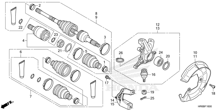 FRONT KNUCKLE/FRONT DRIVE SHAFT