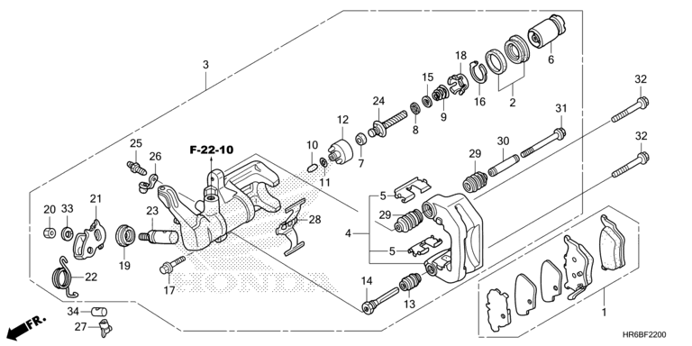 REAR BRAKE CALIPER