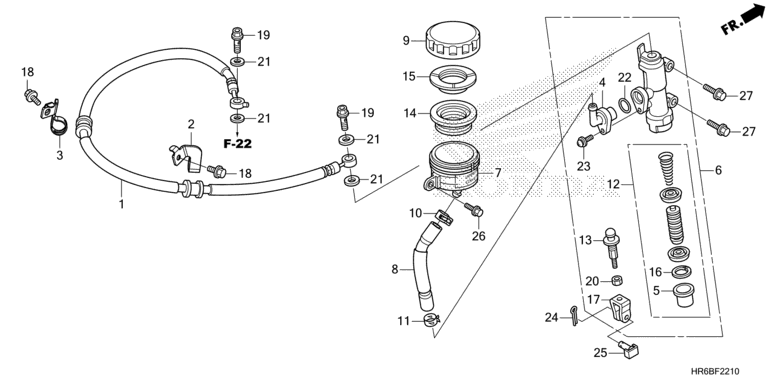 REAR BRAKE MASTER CYLINDER