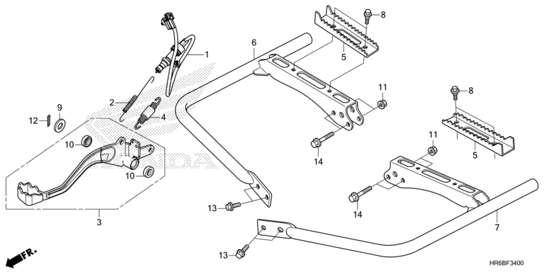 PEDAL/FOOTPEG/FOOTREST