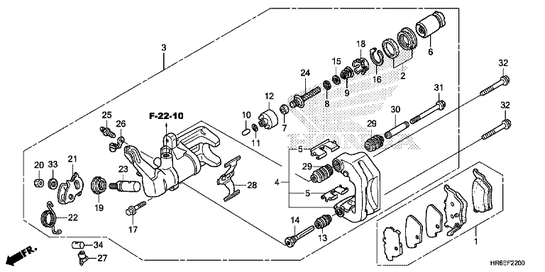 REAR BRAKE CALIPER