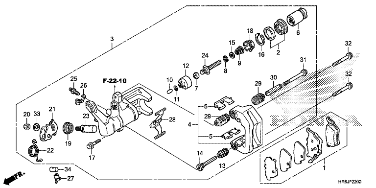 REAR BRAKE CALIPER