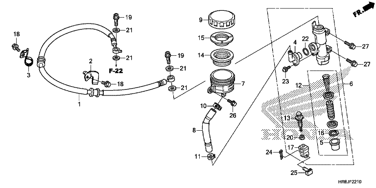 REAR BRAKE MASTER CYLINDER