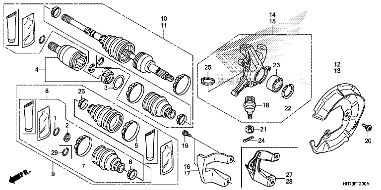 FRONT KNUCKLE/FRONT DRIVESHAFT