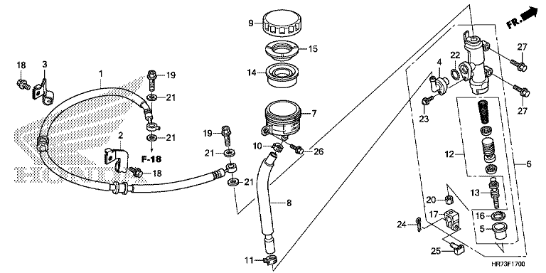 REAR BRAKE MASTER CYLINDER