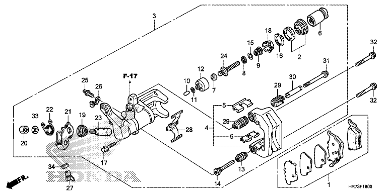 REAR BRAKE CALIPER