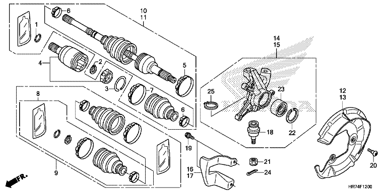 FRONT KNUCKLE/FRONT DRIVESHAFT