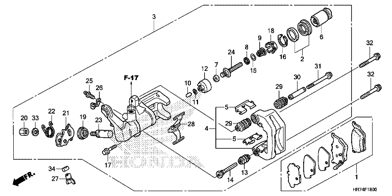 REAR BRAKE CALIPER