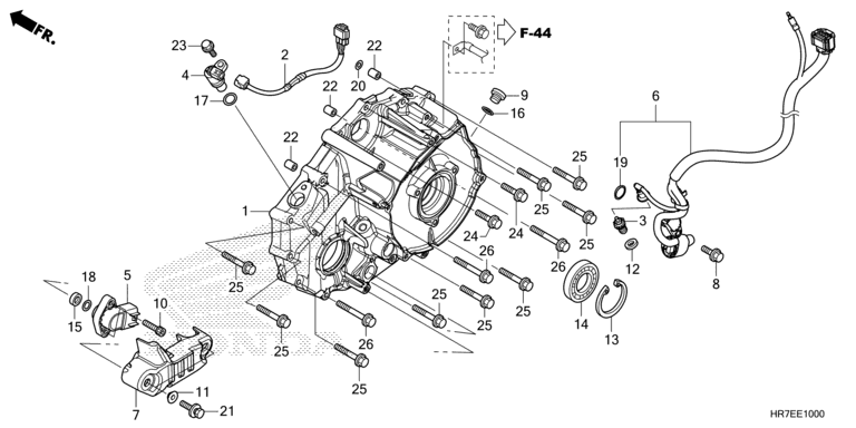 REAR CRANKCASE COVER