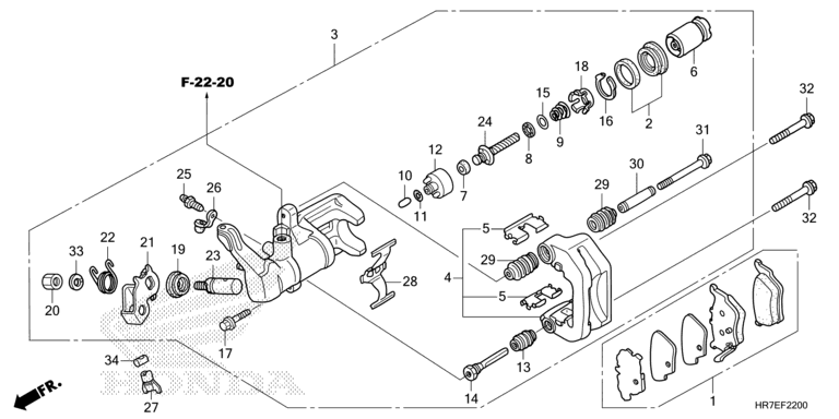 REAR BRAKE CALIPER