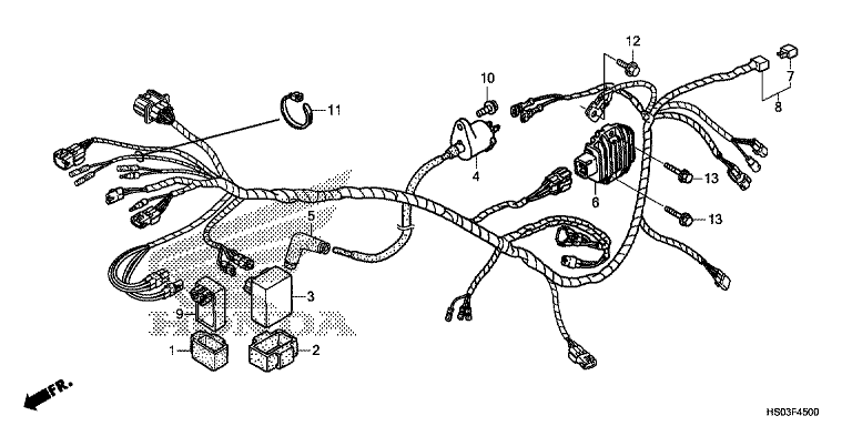 WIRE HARNESS (TRX250TM/TM1)