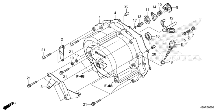 FRONT CRANKCASE COVER (TRX250TM1)