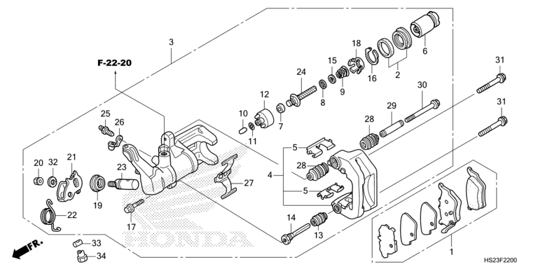 REAR BRAKE CALIPER