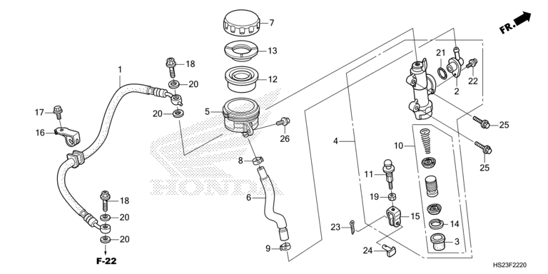 REAR BRAKE MASTER CYLINDER