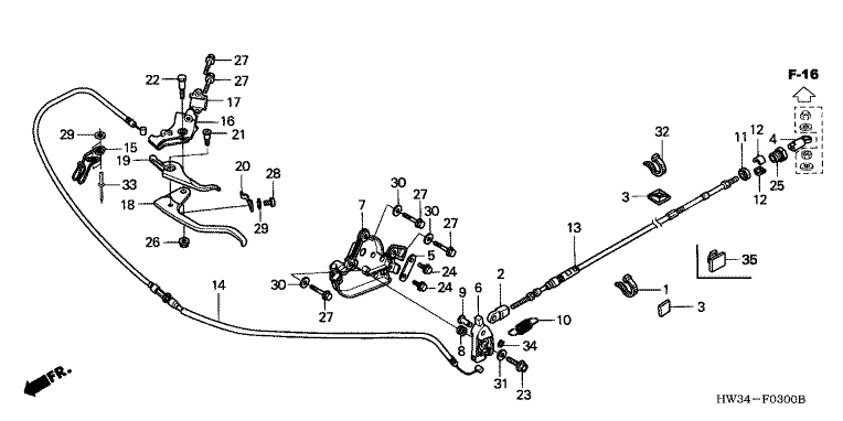 TRIM LEVER/TRIM CABLE