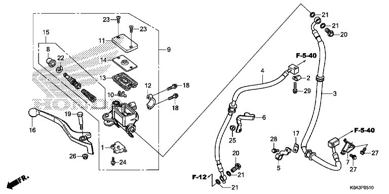 FRONT BRAKE MASTER CYLINDER