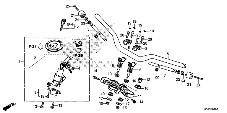 HANDLE BAR/TOP BRIDGE