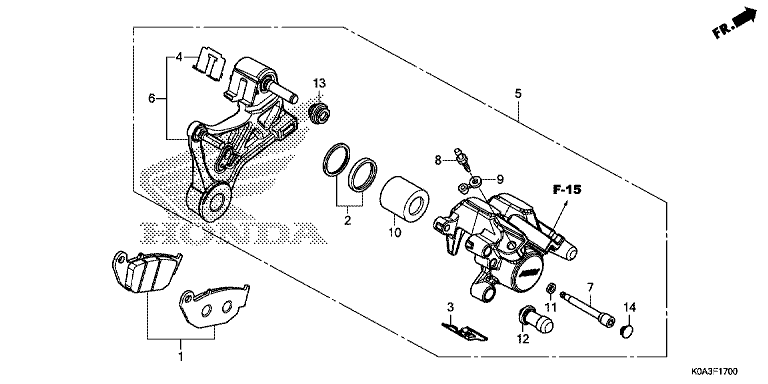 REAR BRAKE CALIPER